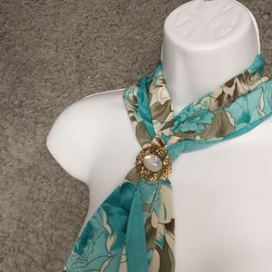 Vintage SASS - Opalescence & Filagree Gold Scarf Clip (scarf not inc.) - J1